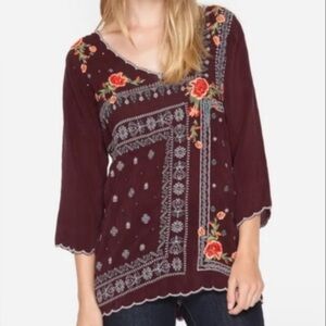 Johnny Was‎ Bennett Floral Embroidered Top Bennet Large